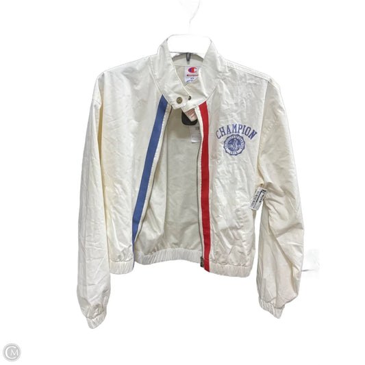 Athletic Jacket By Champion In Cream, Size: Xs