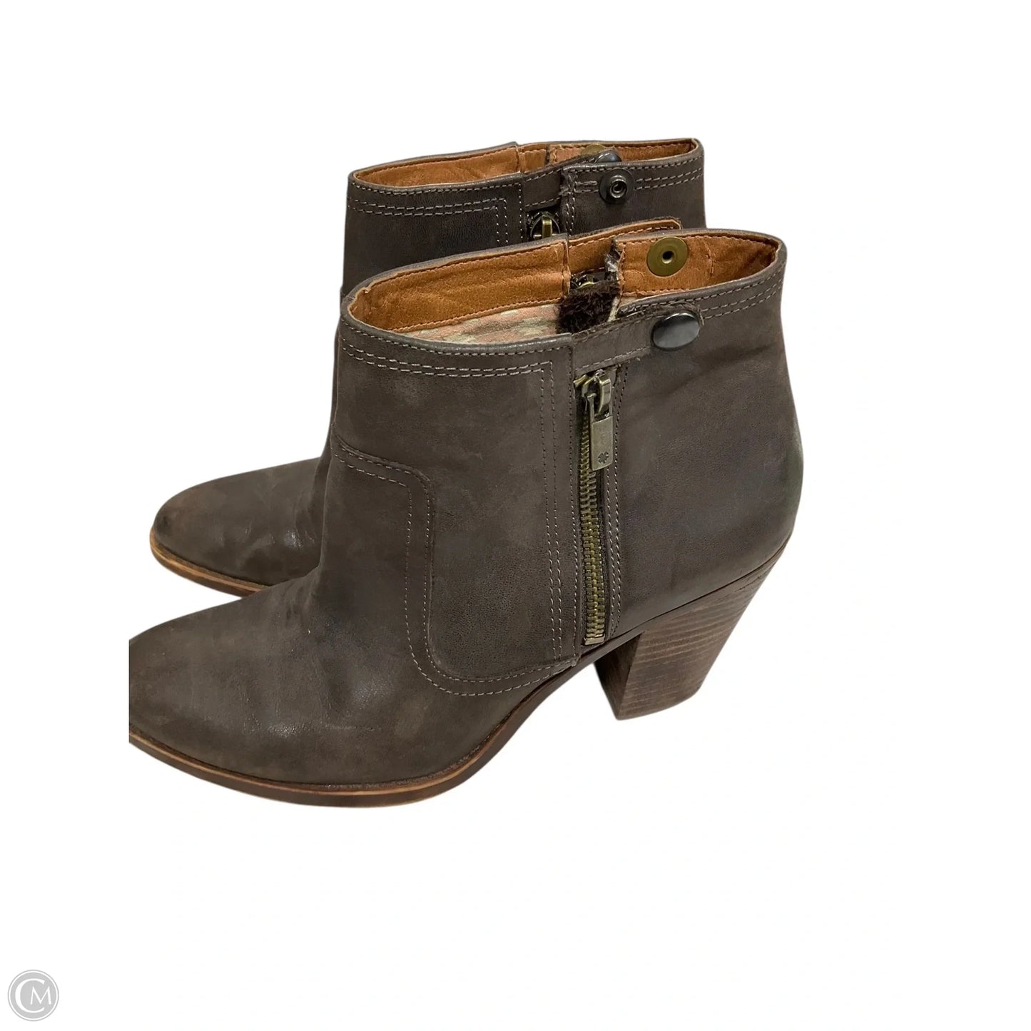 Boots Ankle Heels By Lucky Brand In Brown, Size: 9.5