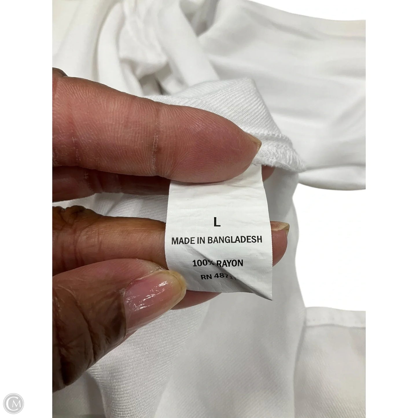 Blouse Long Sleeve By Falls Creek In White, Size: L