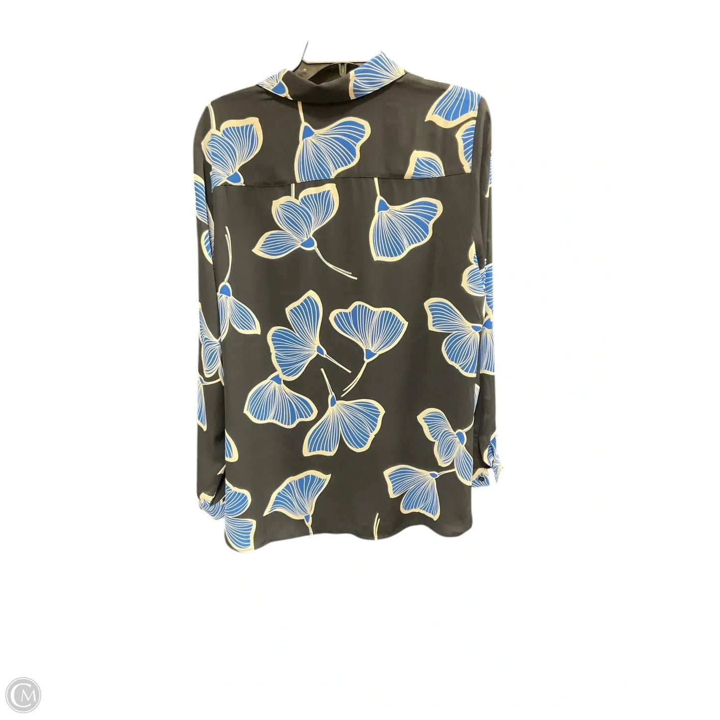 Blouse Long Sleeve By Cabi In Blue, Size: L