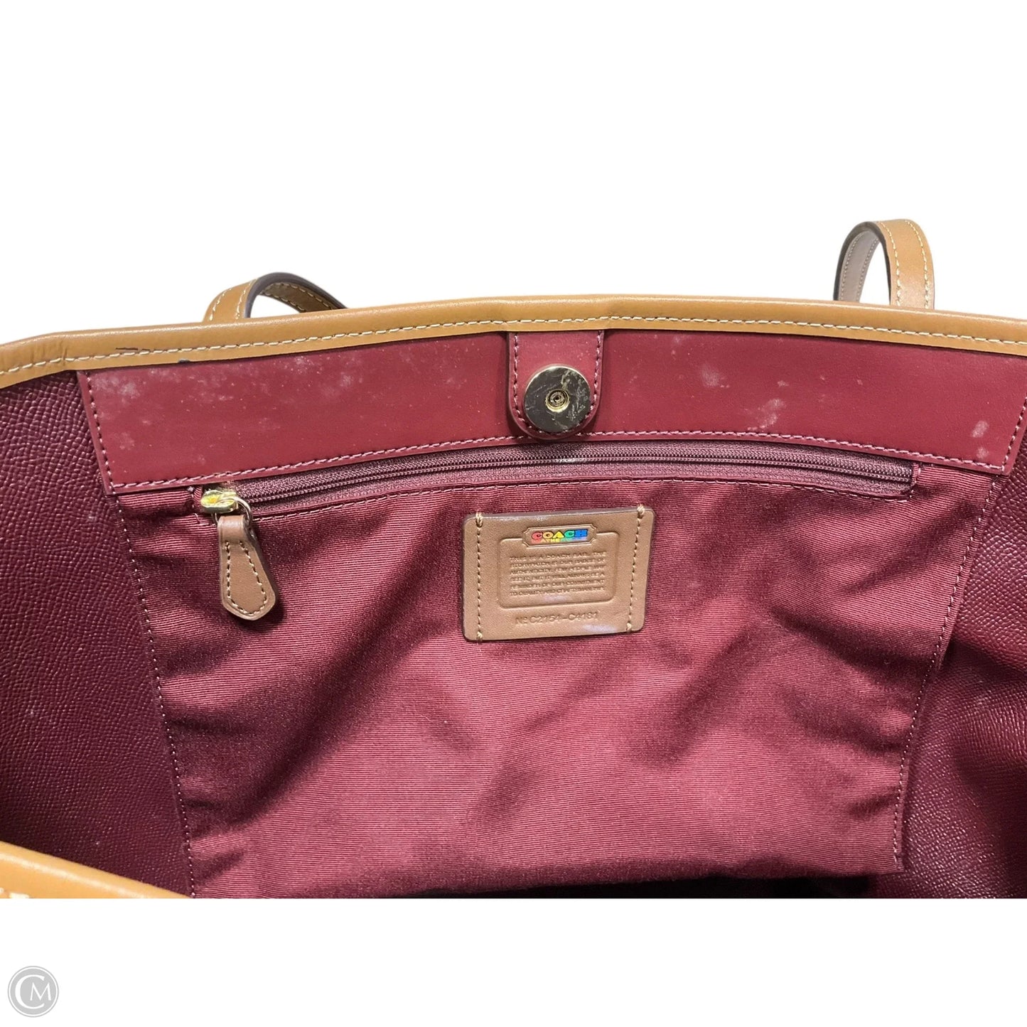 Tote Designer By Coach, Size: Large