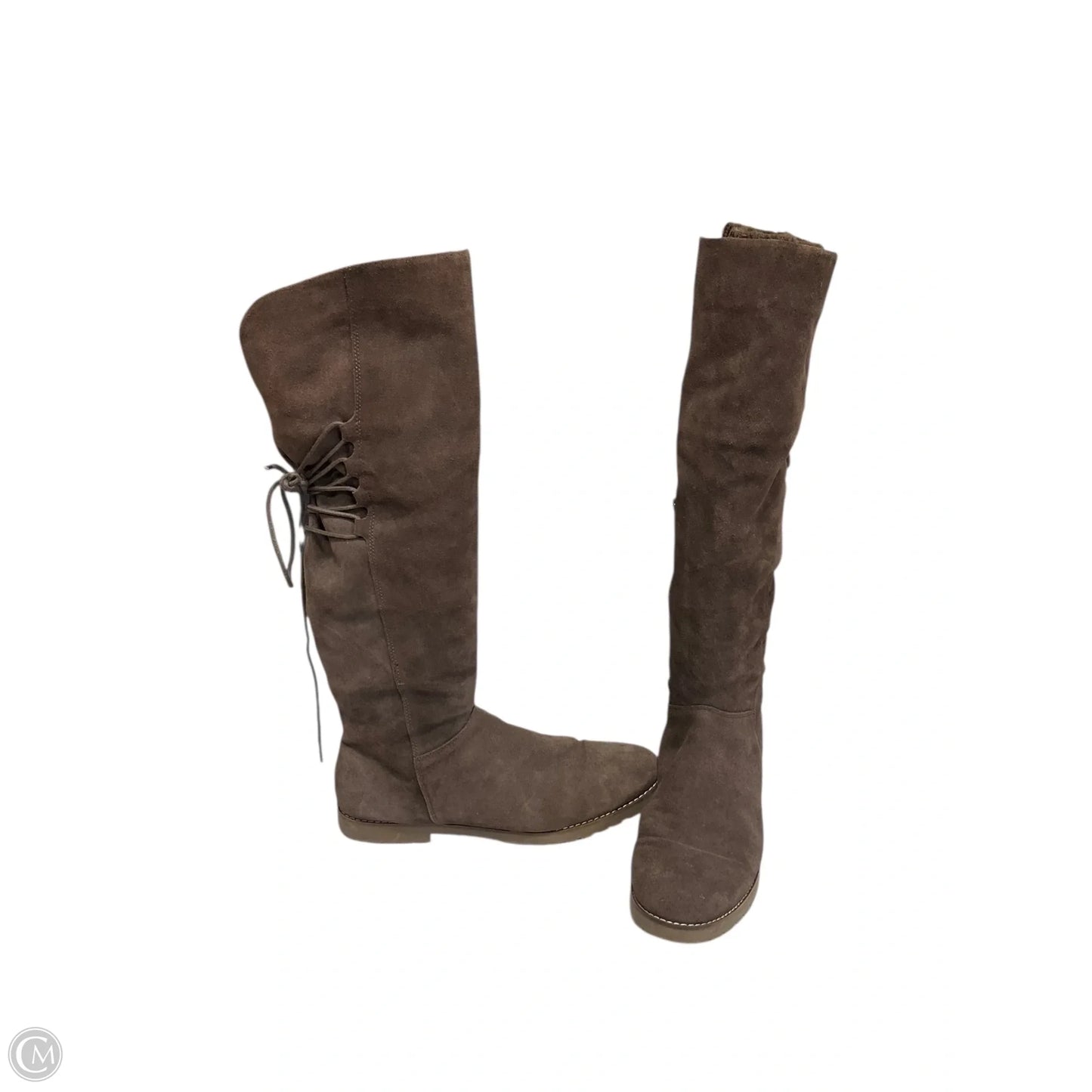 Boots Knee Flats By Lands End In Brown, Size: 10