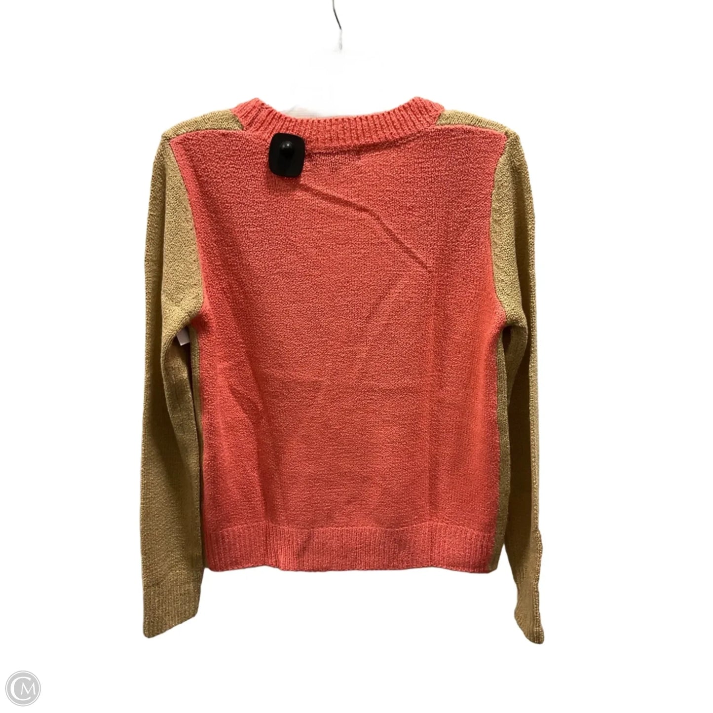 Sweater Cardigan By Clothes Mentor In Orange & Tan, Size: M