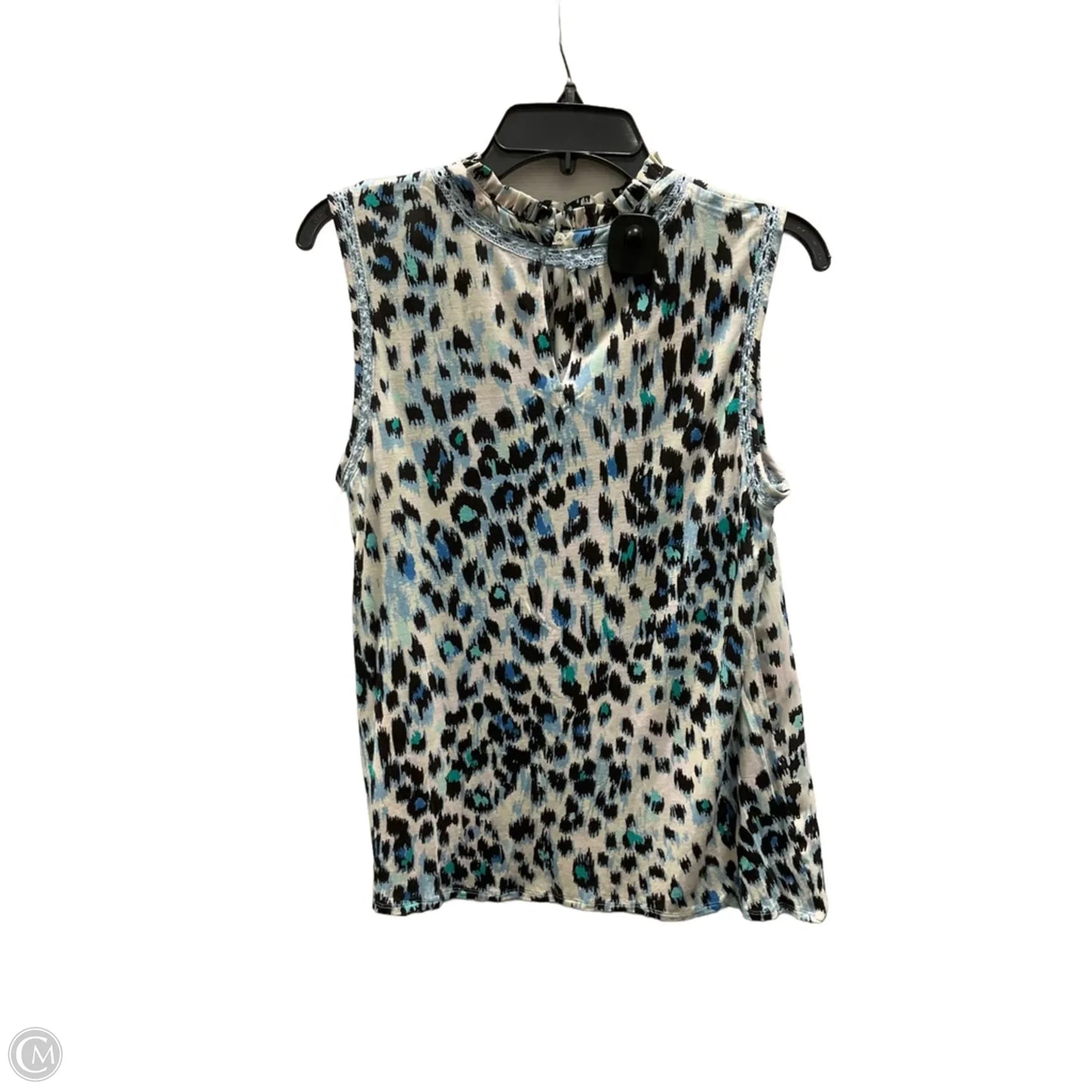 Top Sleeveless By Loft In Leopard Print, Size: M