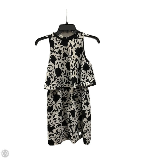 Dress Casual Midi By Loft In Black & Cream, Size: 0