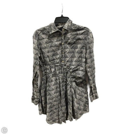 Dress Casual Midi By Anthropologie In Black & Tan, Size: Xs