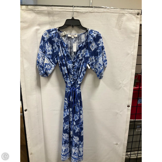 Dress Casual Midi By Loft In Blue, Size: Xxs