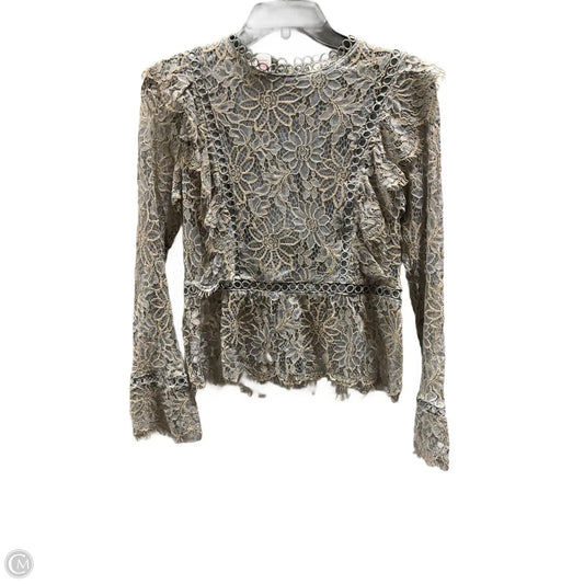 Top Long Sleeve By Storia In Blue, Size: M