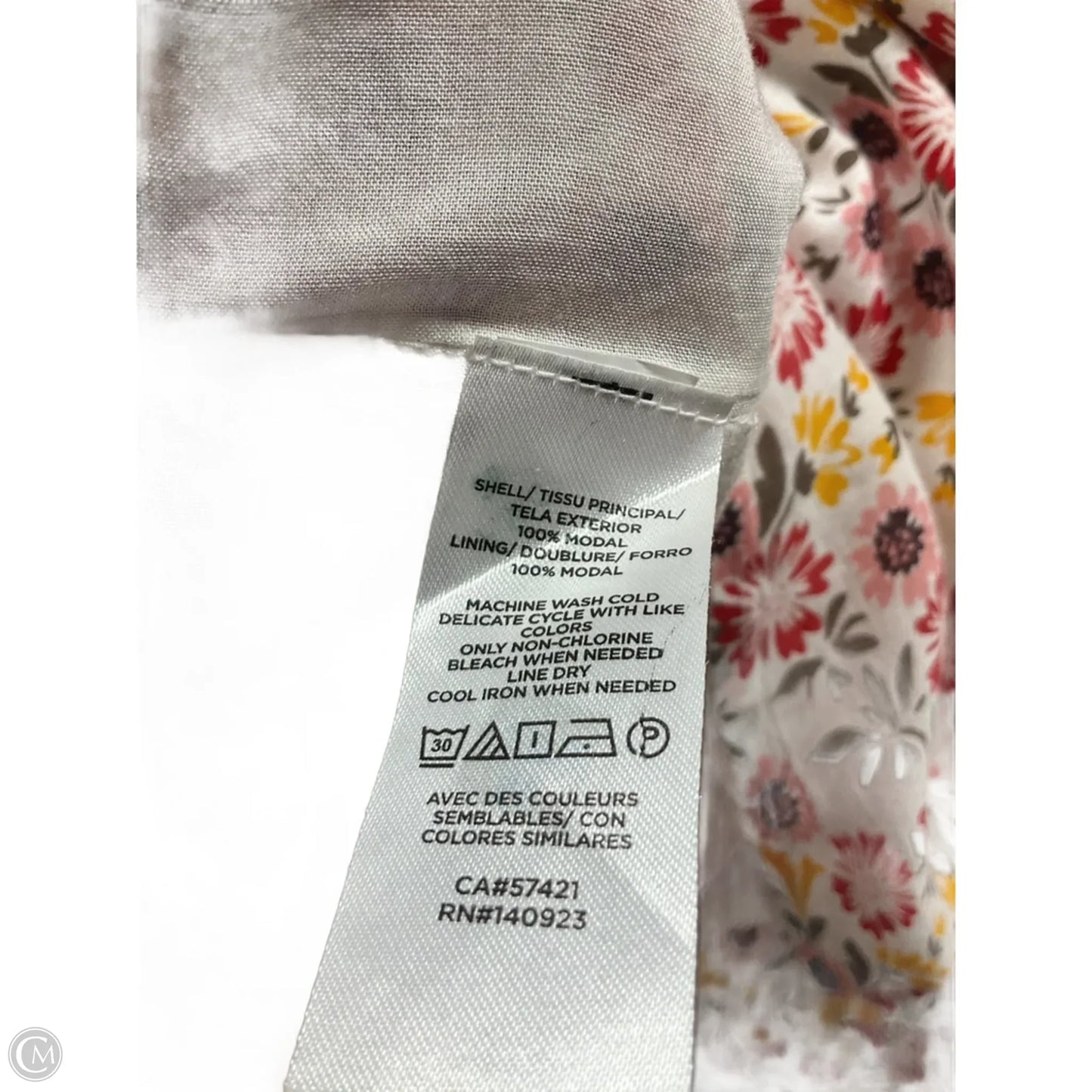 Top Long Sleeve By Loft In Floral Print, Size: L