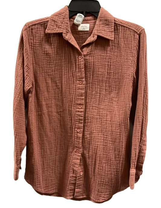 Blouse Long Sleeve By Wilfred In Orange, Size: Xs