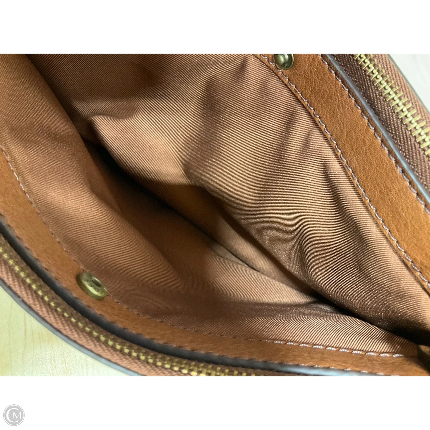 Crossbody Leather By Fossil, Size: Medium