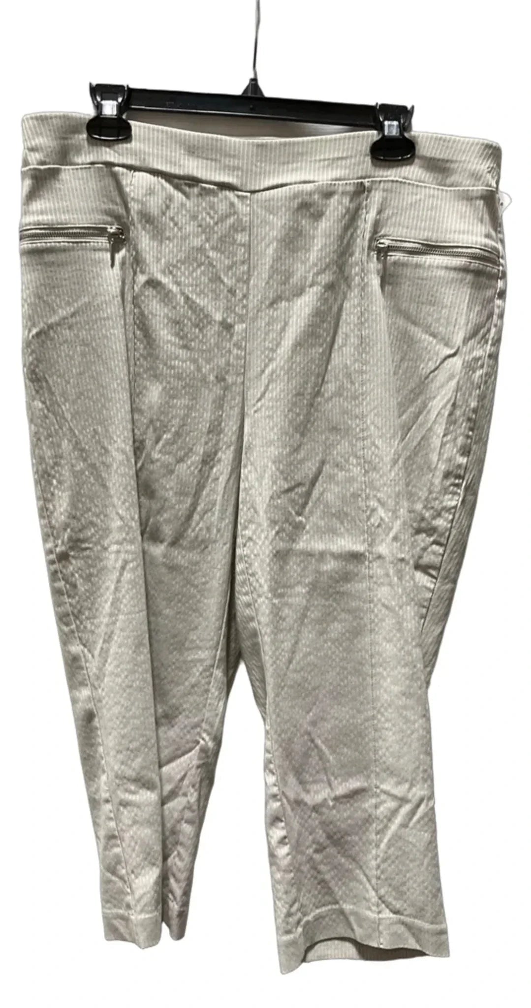 Capris By Chicos In Tan & White, Size: Xl
