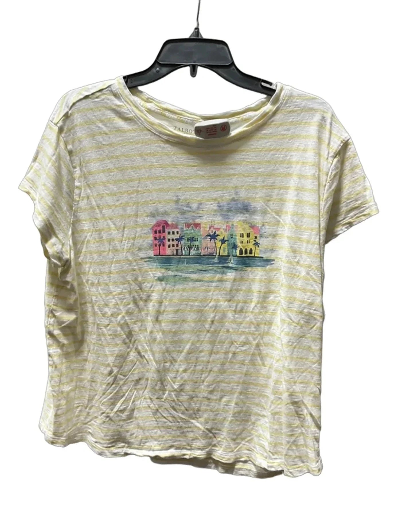Top Short Sleeve By Talbots In Yellow, Size: 2x
