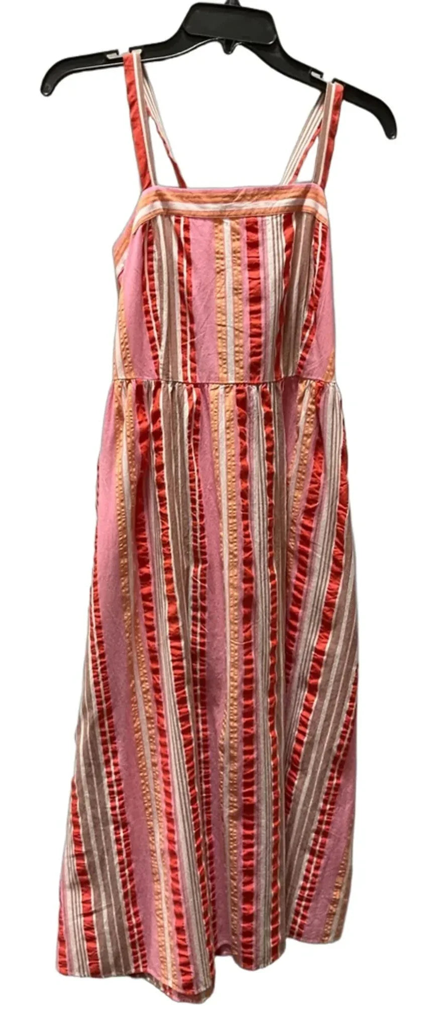 Dress Casual Midi By Loft In Pink & Red, Size: 2