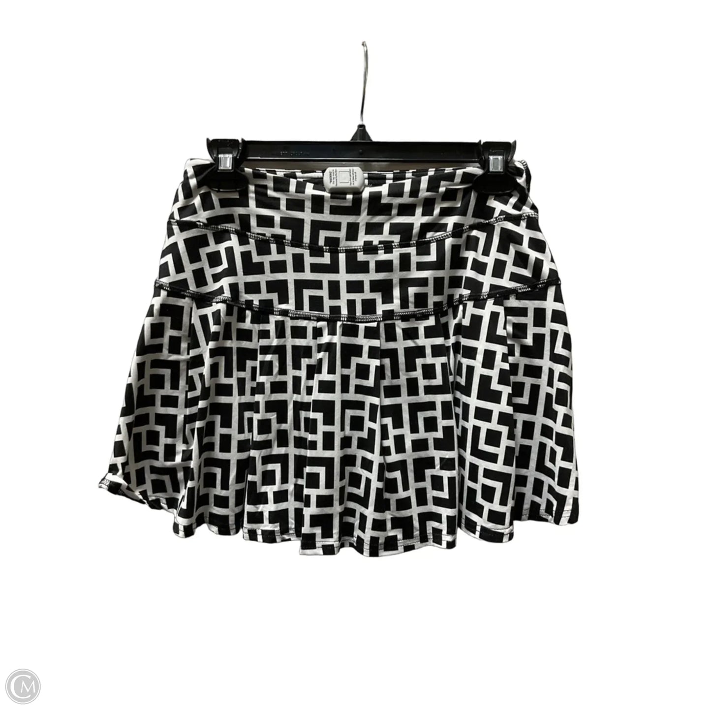 Athletic Skort By Gottex In Black & White, Size: M