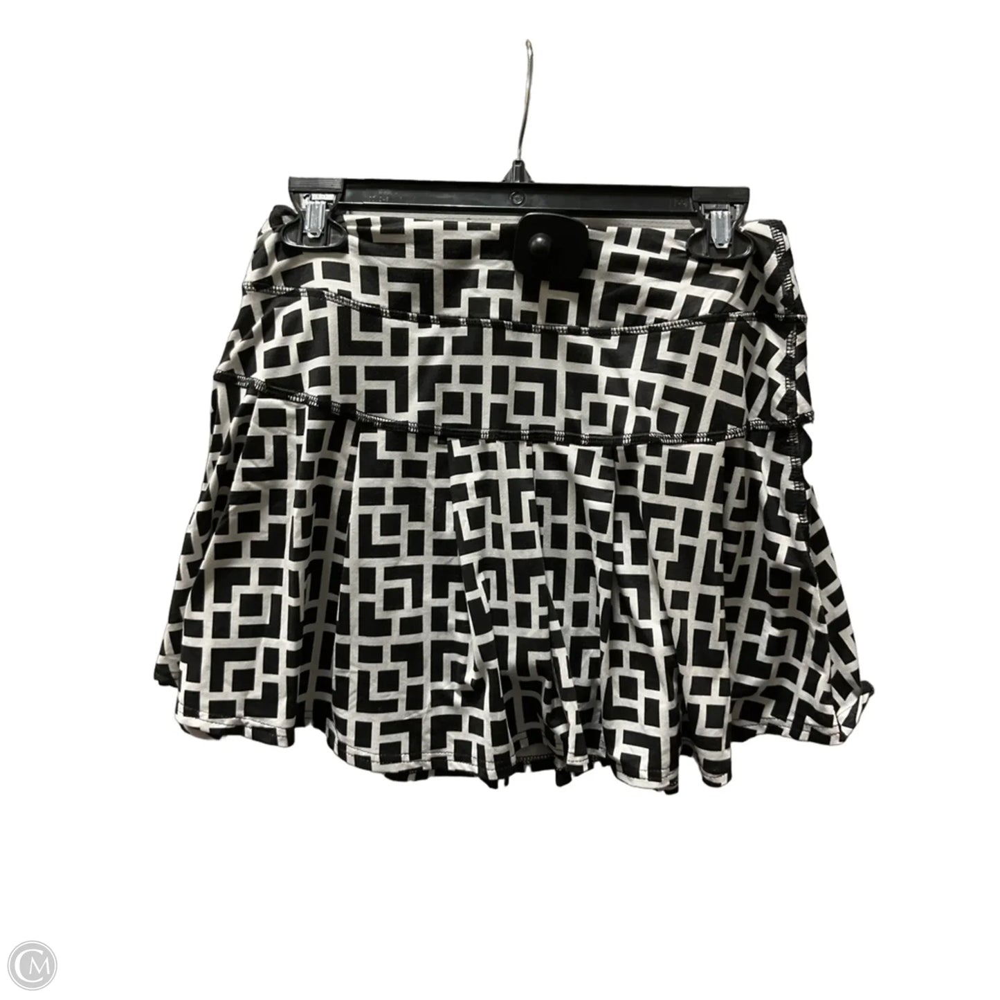 Athletic Skort By Gottex In Black & White, Size: M