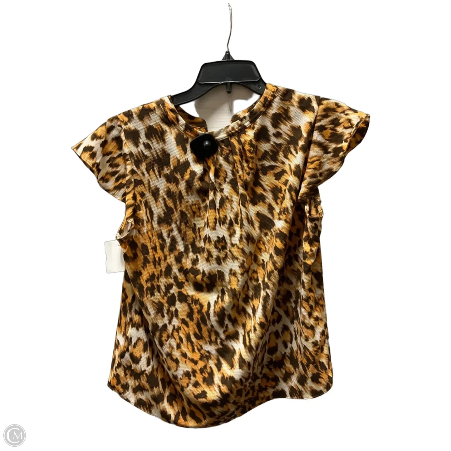 Top Sleeveless By Calvin Klein In Brown & Orange, Size: M