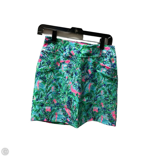 Skort Designer By Lilly Pulitzer In Green & Pink, Size: 0