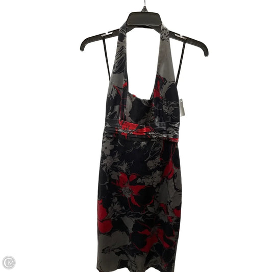 Dress Casual Midi By David Meister In Grey & Red, Size: 2