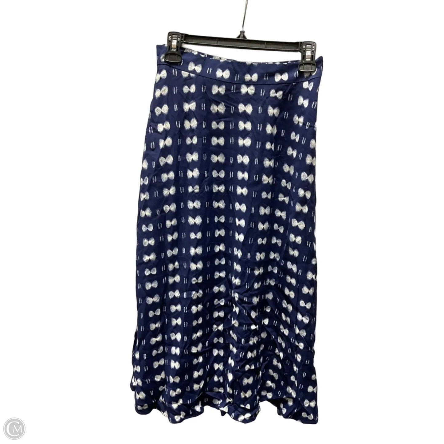 Skirt Midi By Ann Taylor In Blue & White, Size: 2
