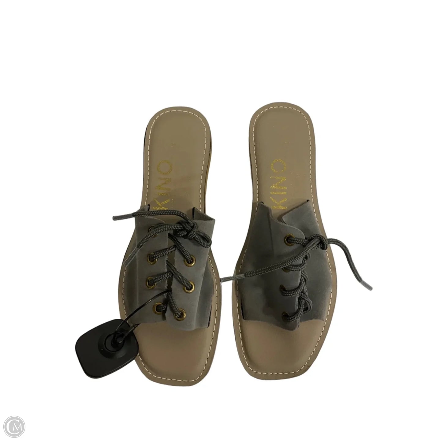 Sandals Flats By Clothes Mentor In Grey, Size: 9