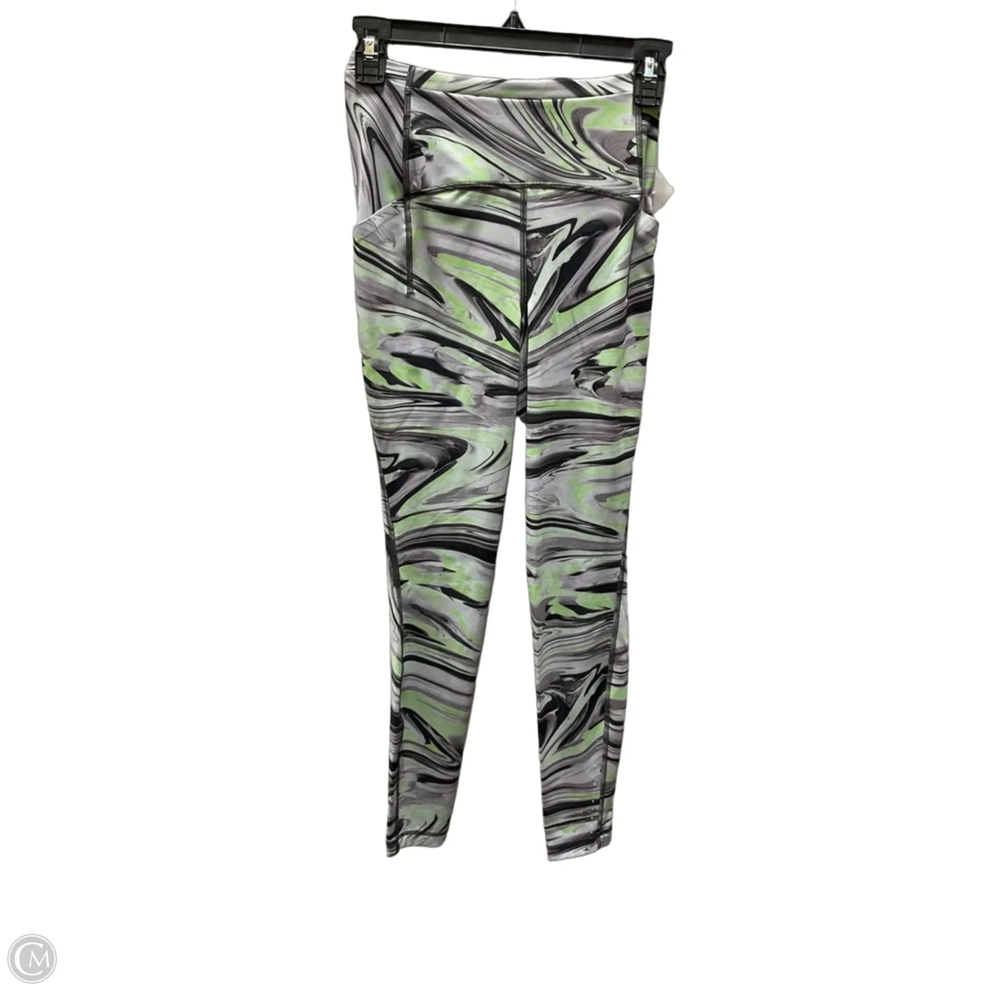 Athletic Leggings By Lululemon In Green & Grey, Size: 4