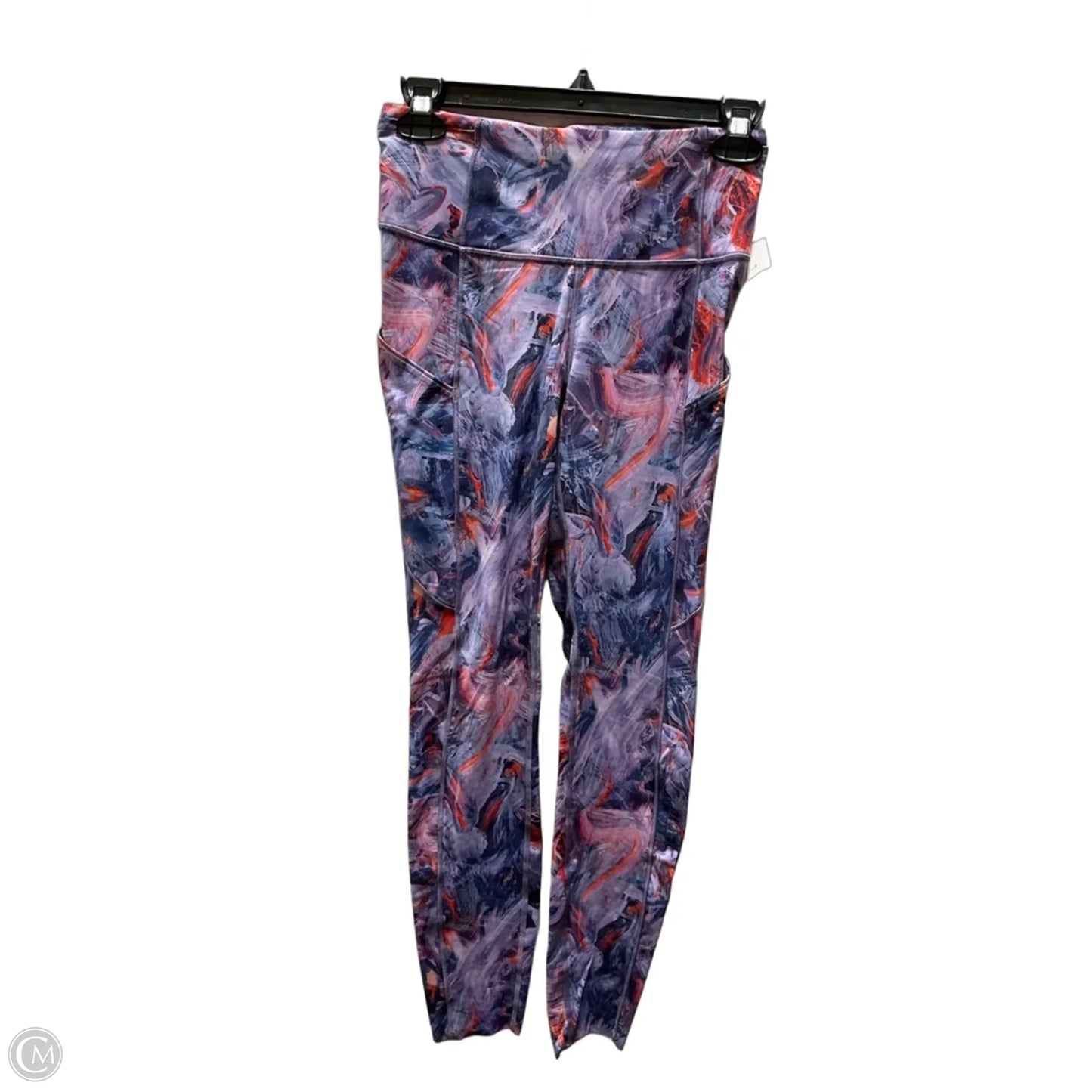 Athletic Leggings By Lululemon In Blue & Orange, Size: 4
