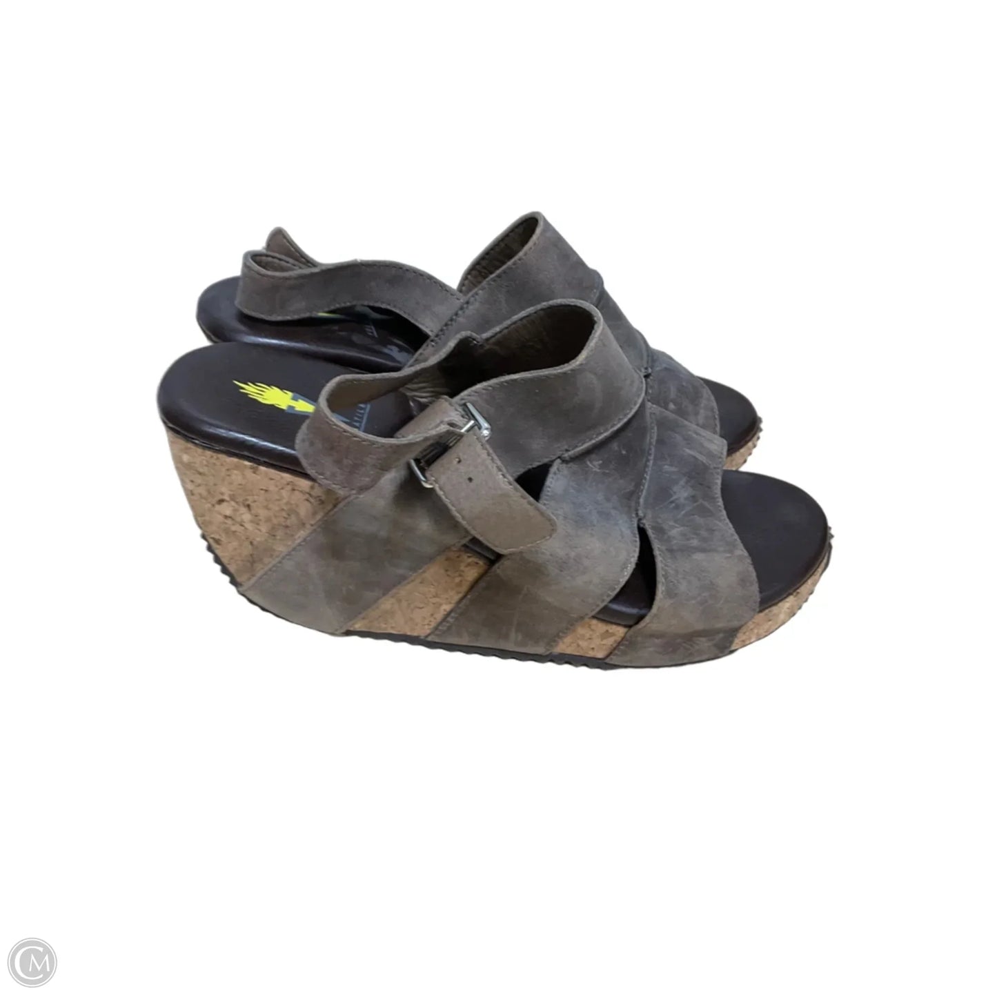 Sandals Heels Platform By Volatile In Brown, Size: 8