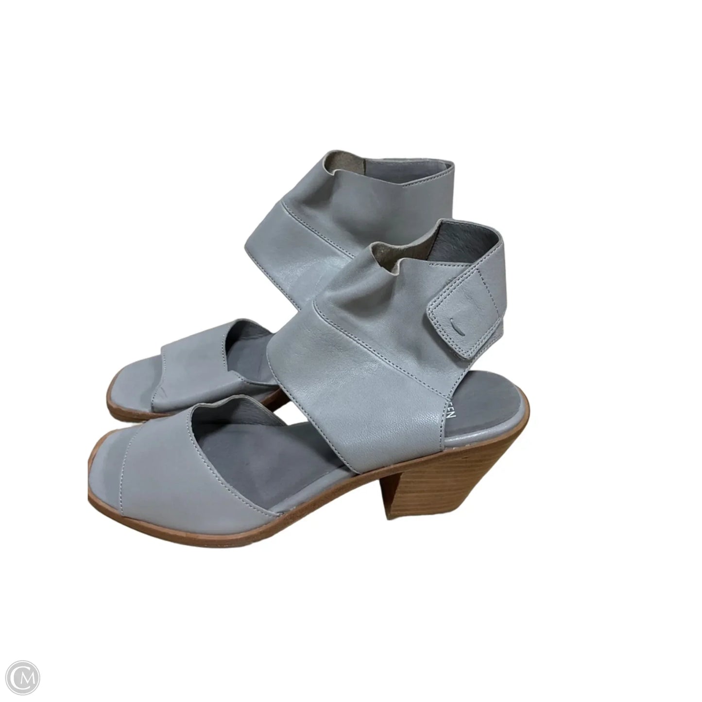 Sandals Heels Block By Eileen Fisher In Grey, Size: 8