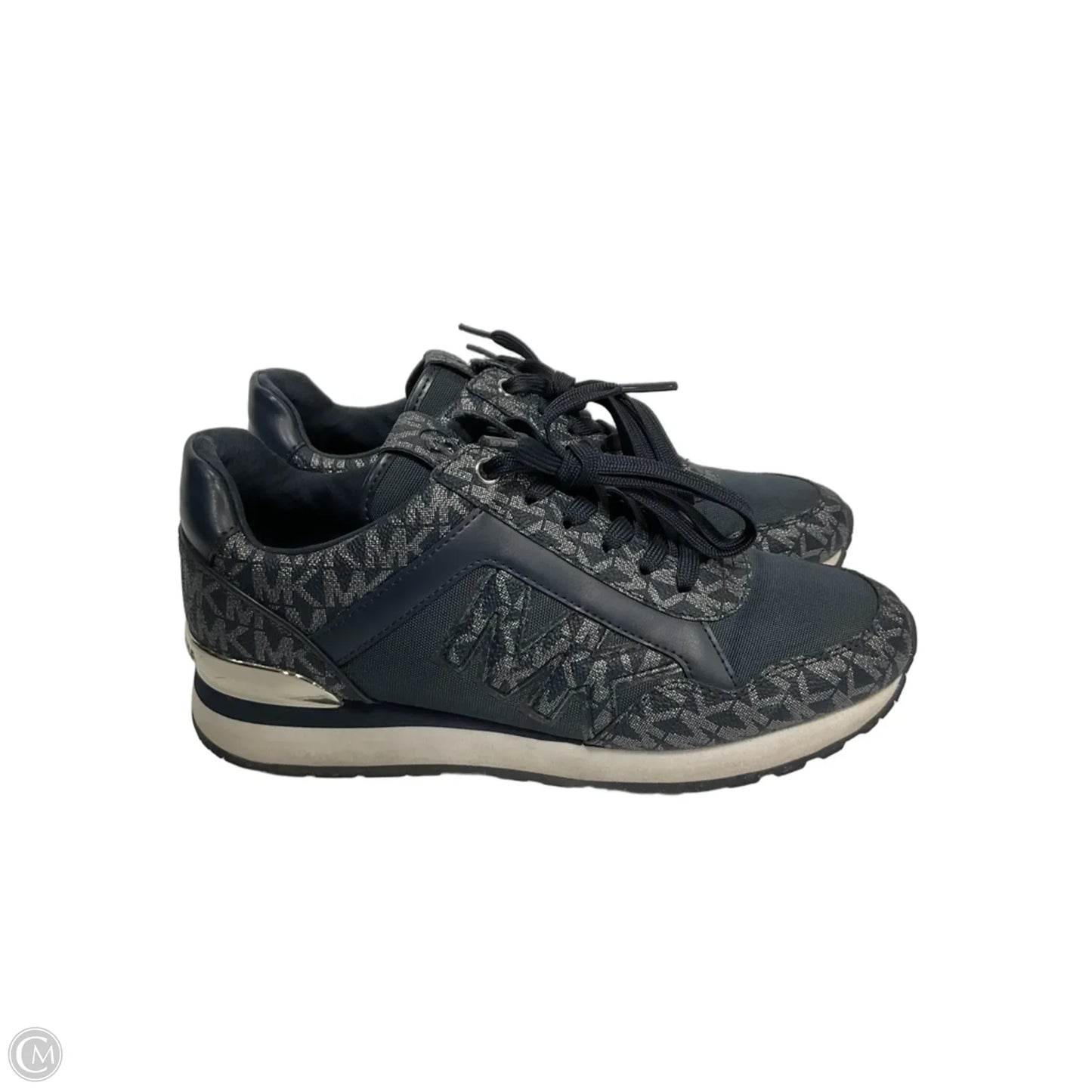 Shoes Athletic By Michael By Michael Kors In Blue & Silver, Size: 8