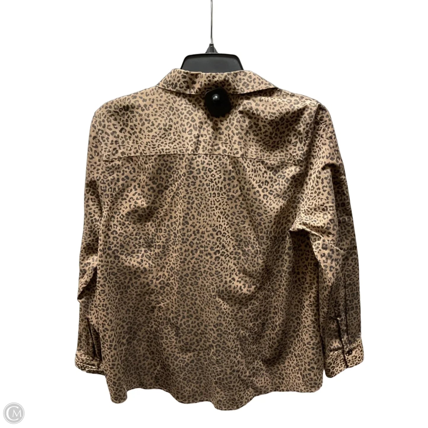 Blouse Long Sleeve By Chicos In Leopard Print, Size: M
