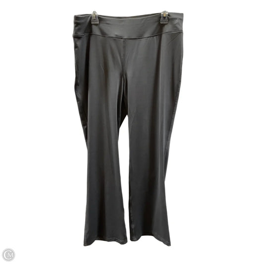 Athletic Leggings By Exertek In Grey, Size: L