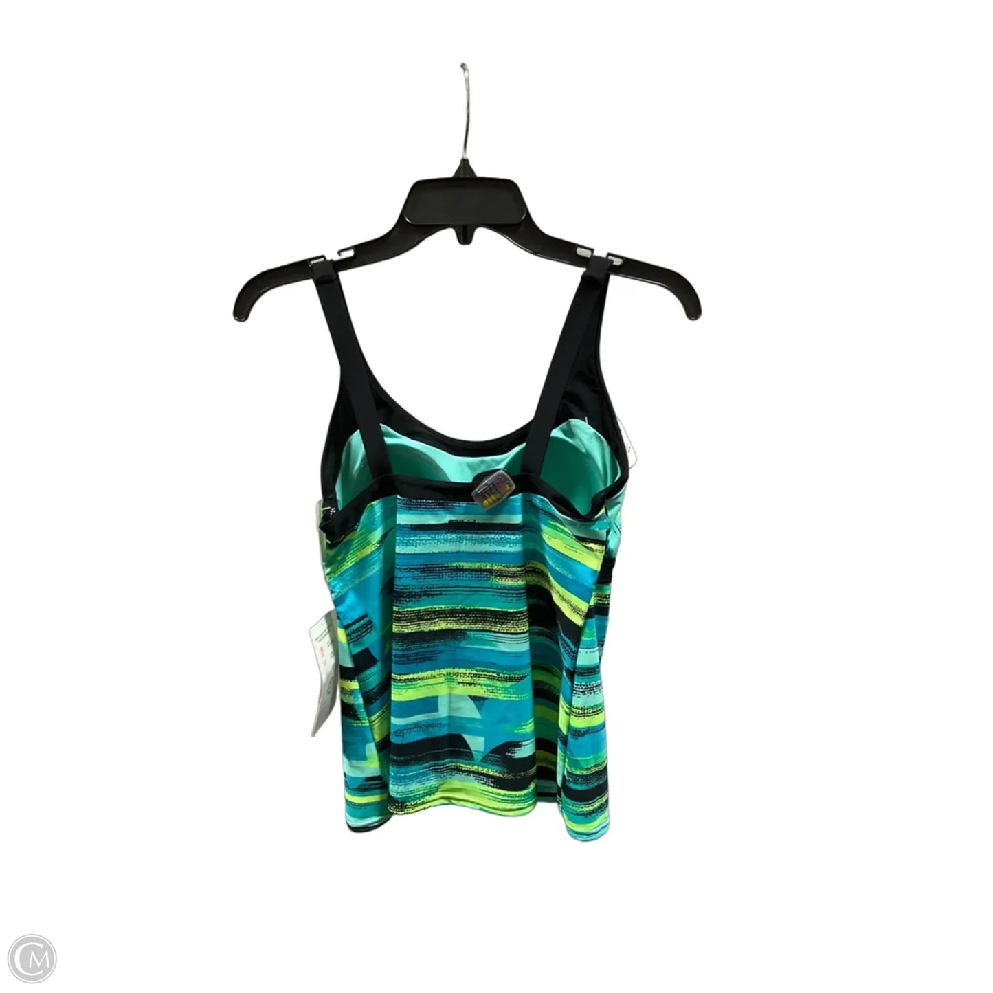 Swimsuit Top By Zero Xposure In Blue & Green, Size: M