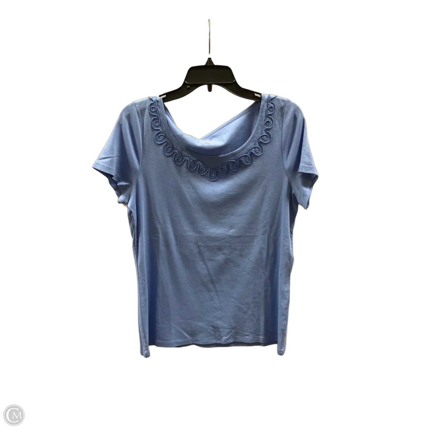 Top Short Sleeve By Talbots In Blue, Size: L