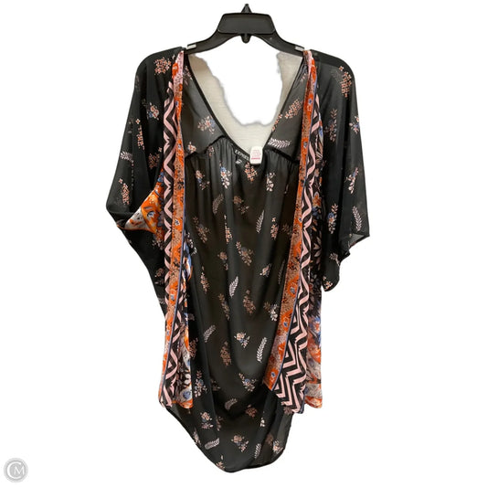 Shawl By Express In Blue & Orange, Size: Osfm