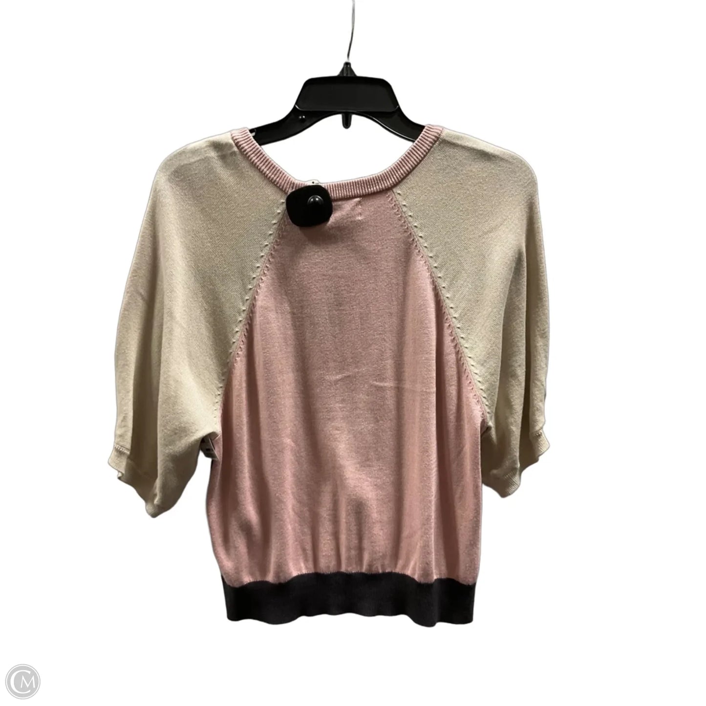 Top Short Sleeve By Monrow In Grey & Pink, Size: M