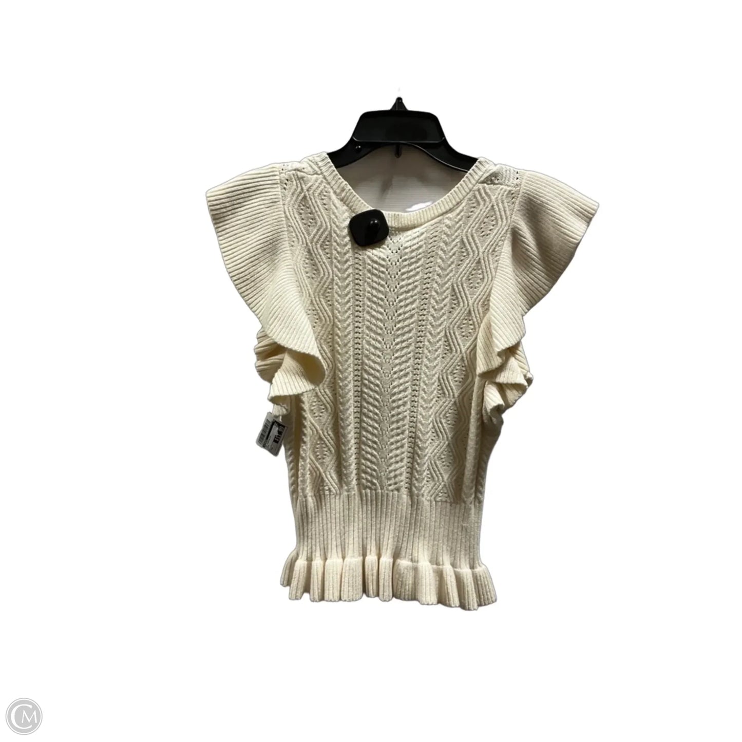 Top Sleeveless By Express In Cream, Size: M