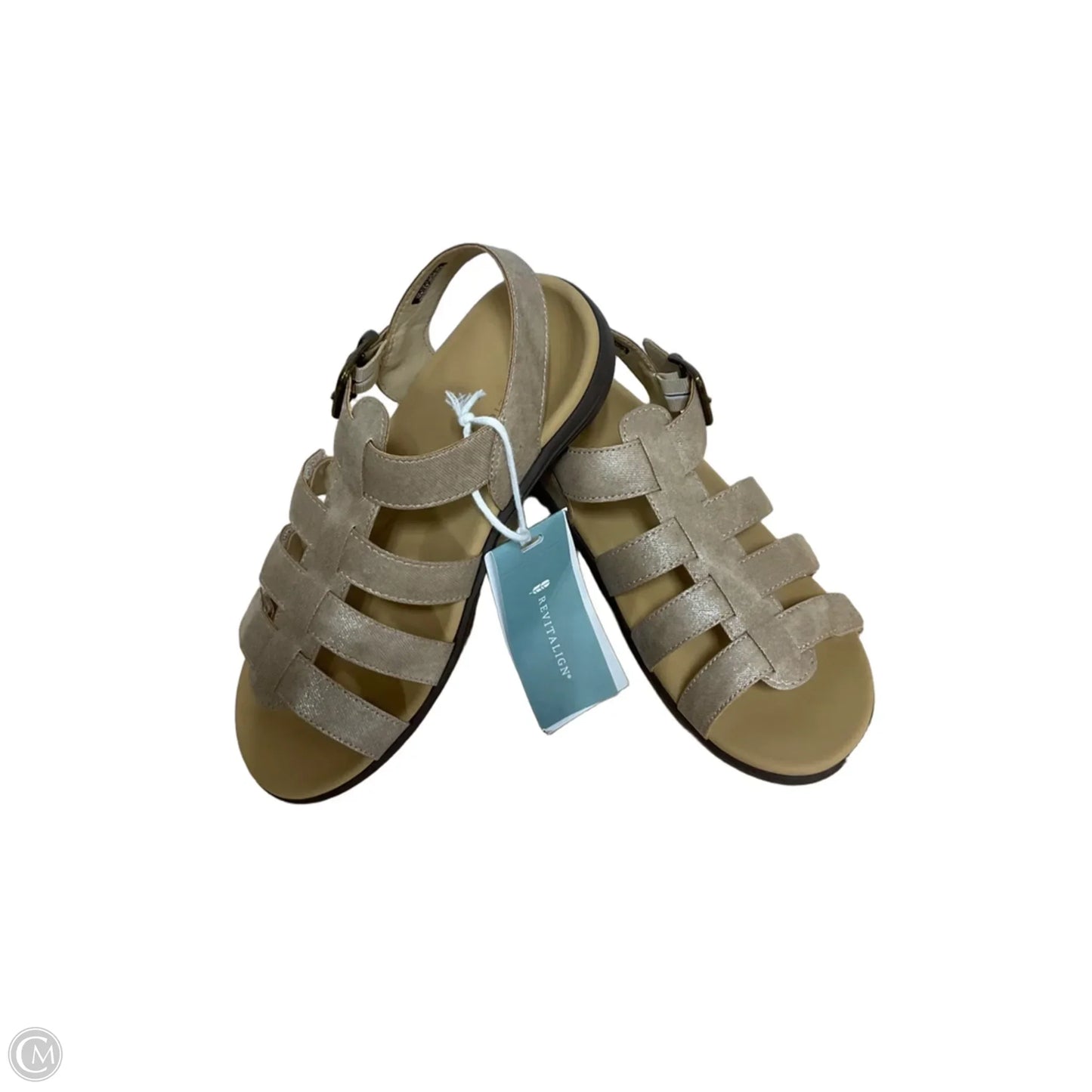 Sandals Flats By Cma In Tan, Size: 10