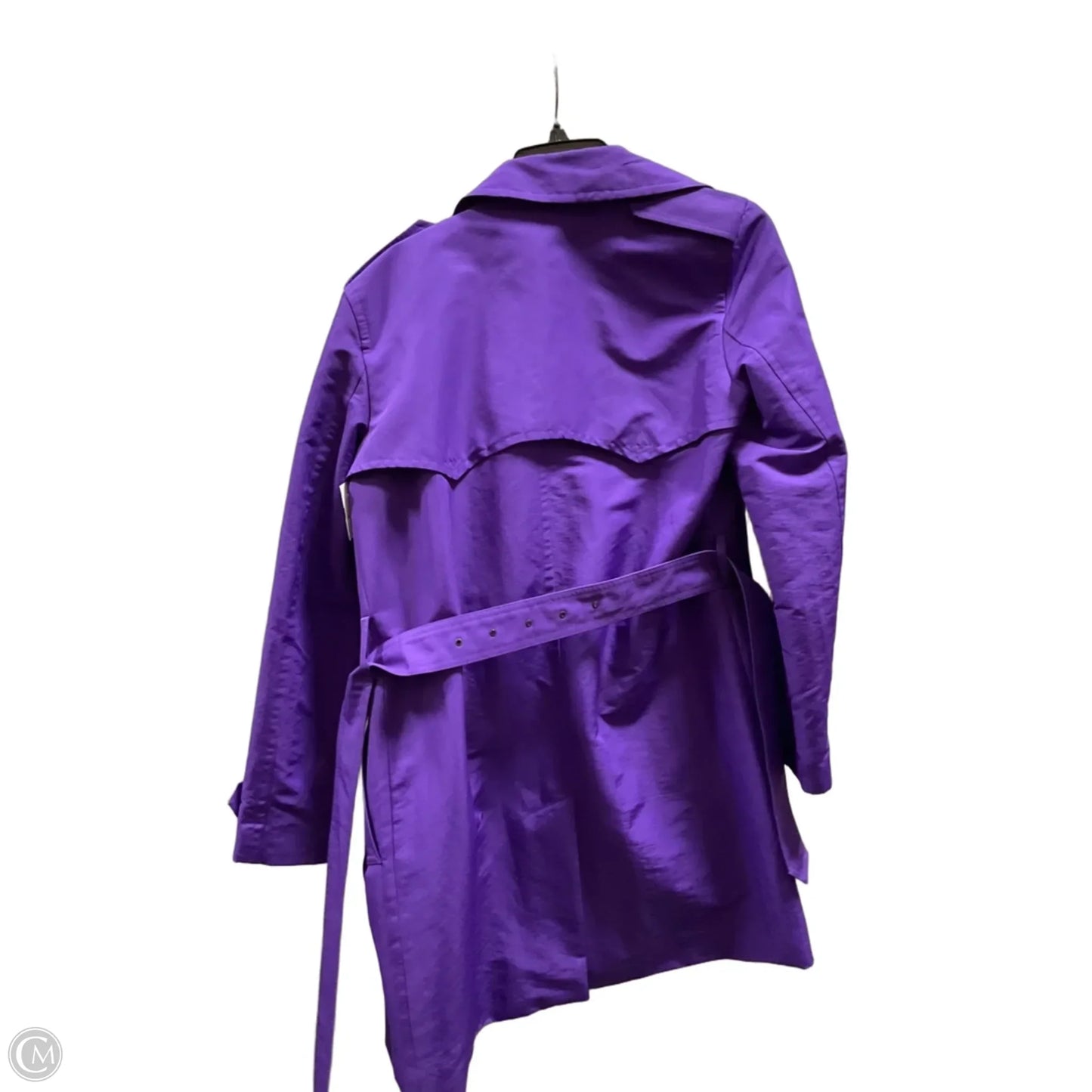 Coat Trench Coat By Ralph Lauren In Purple, Size: M