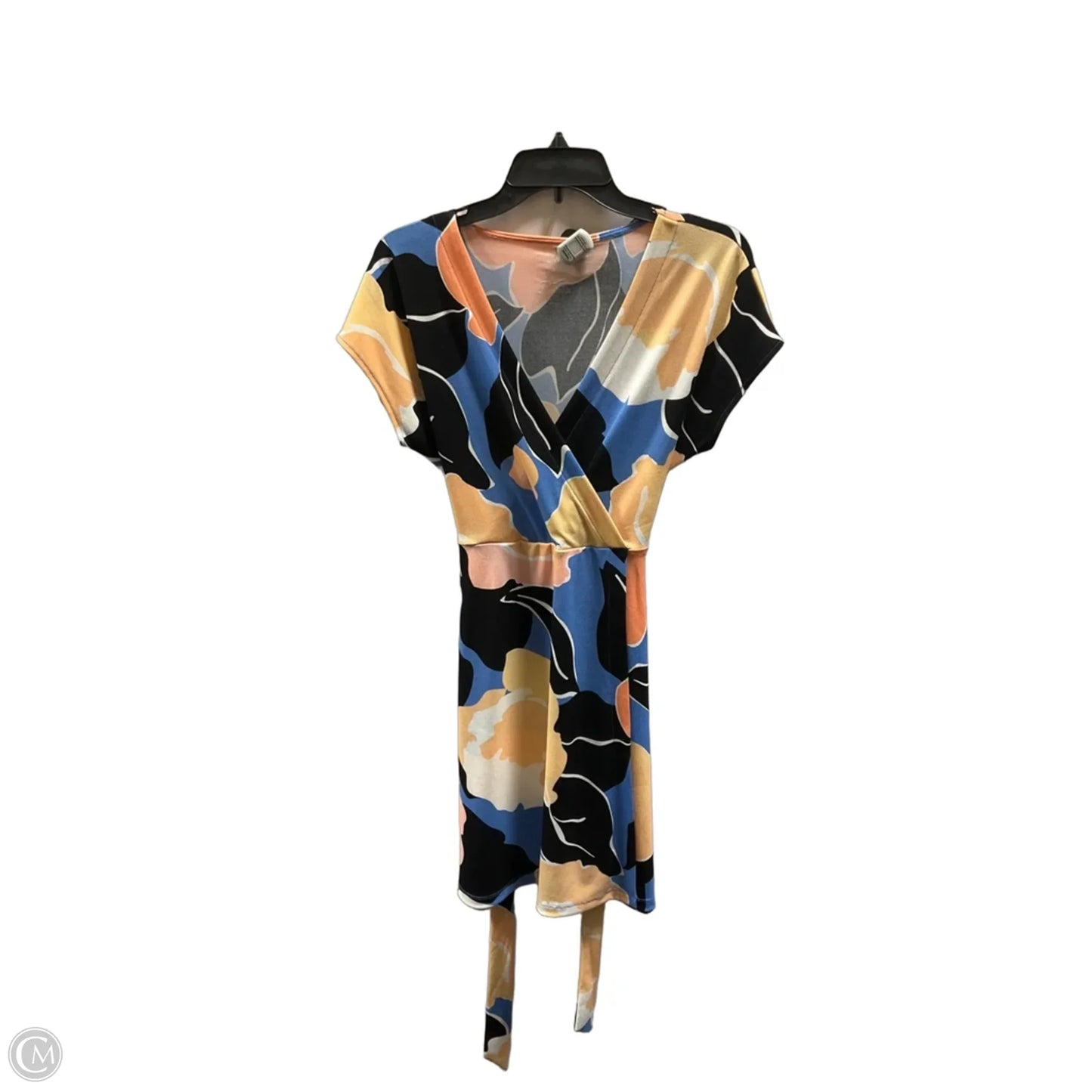 Dress Casual Midi By Nine West In Blue & Orange, Size: S