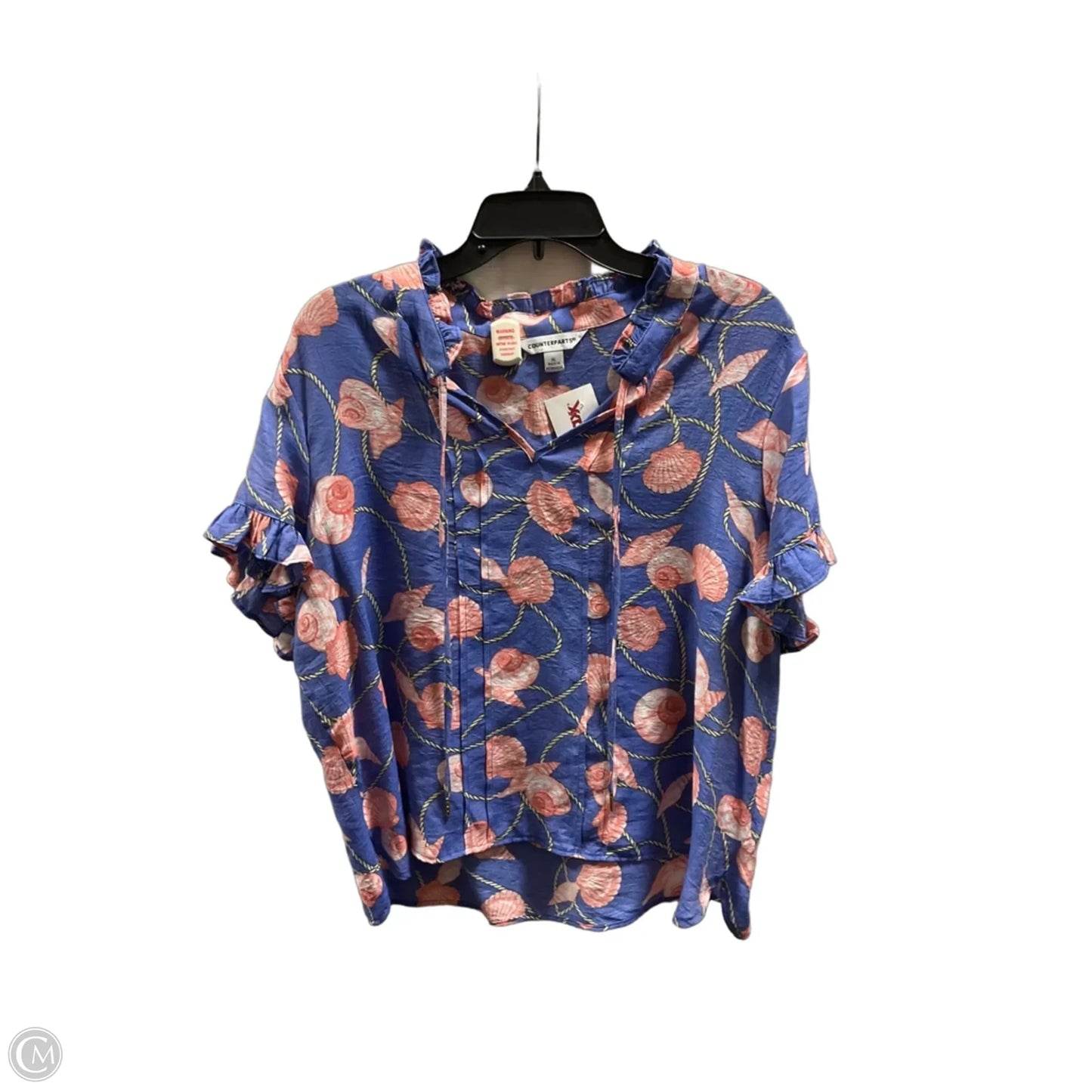Top Short Sleeve By Counterparts In Blue, Size: Xl