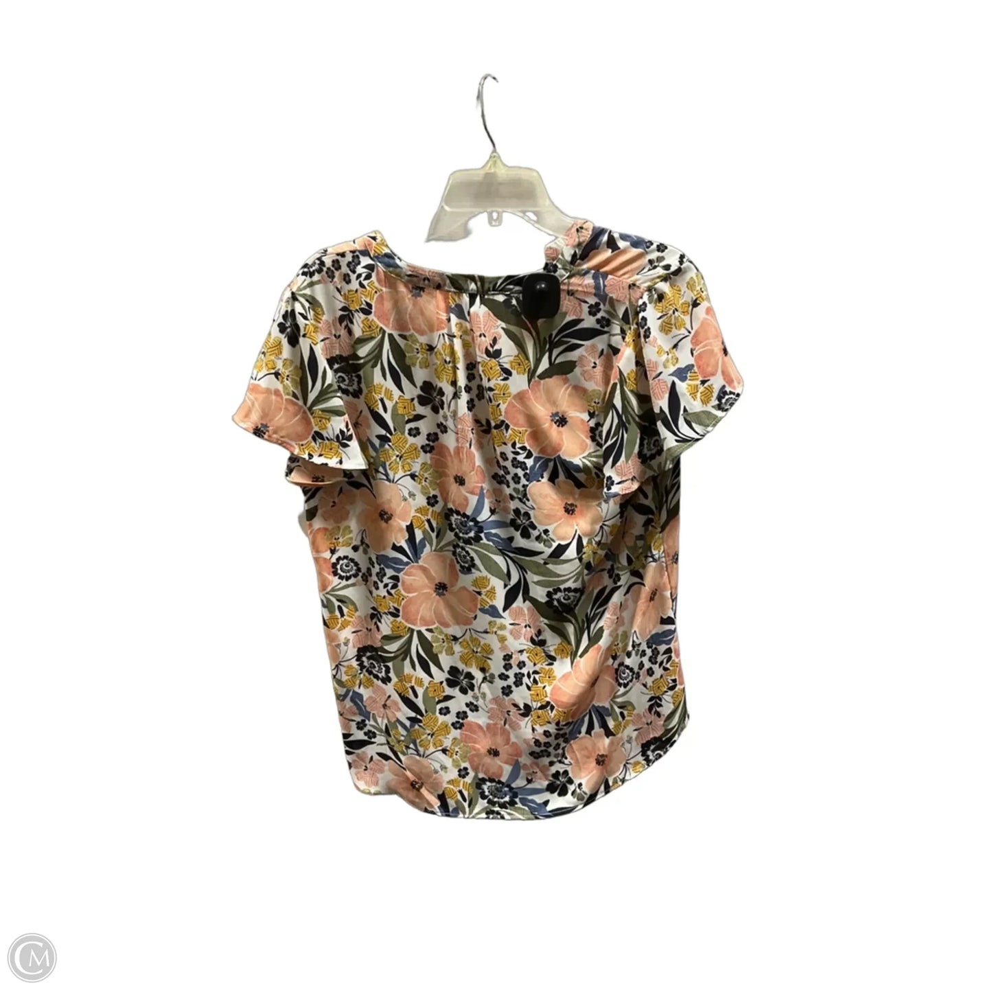 Top Short Sleeve By Maurices In Floral Print, Size: M