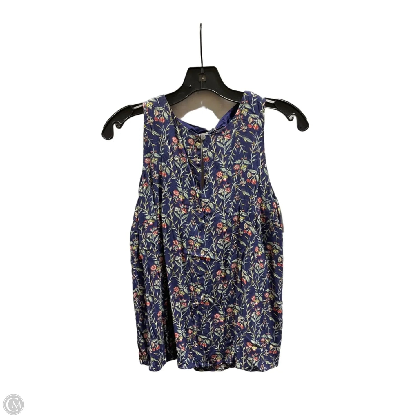 Top Sleeveless By Loft In Green & Purple, Size: M