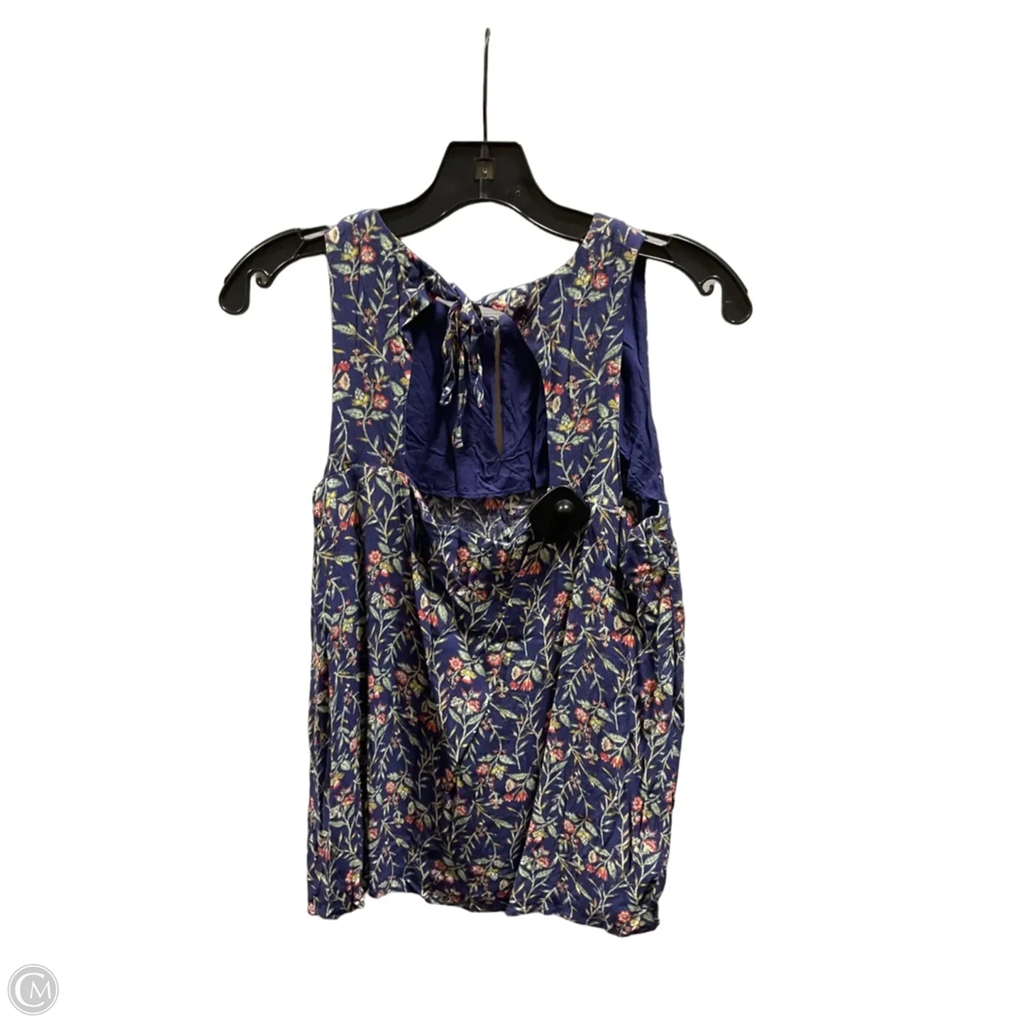 Top Sleeveless By Loft In Green & Purple, Size: M