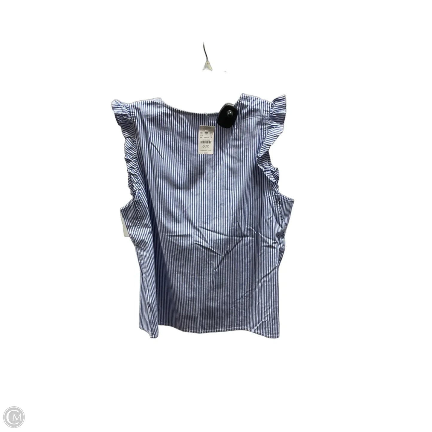 Top Sleeveless By J. Crew In Blue & White, Size: M