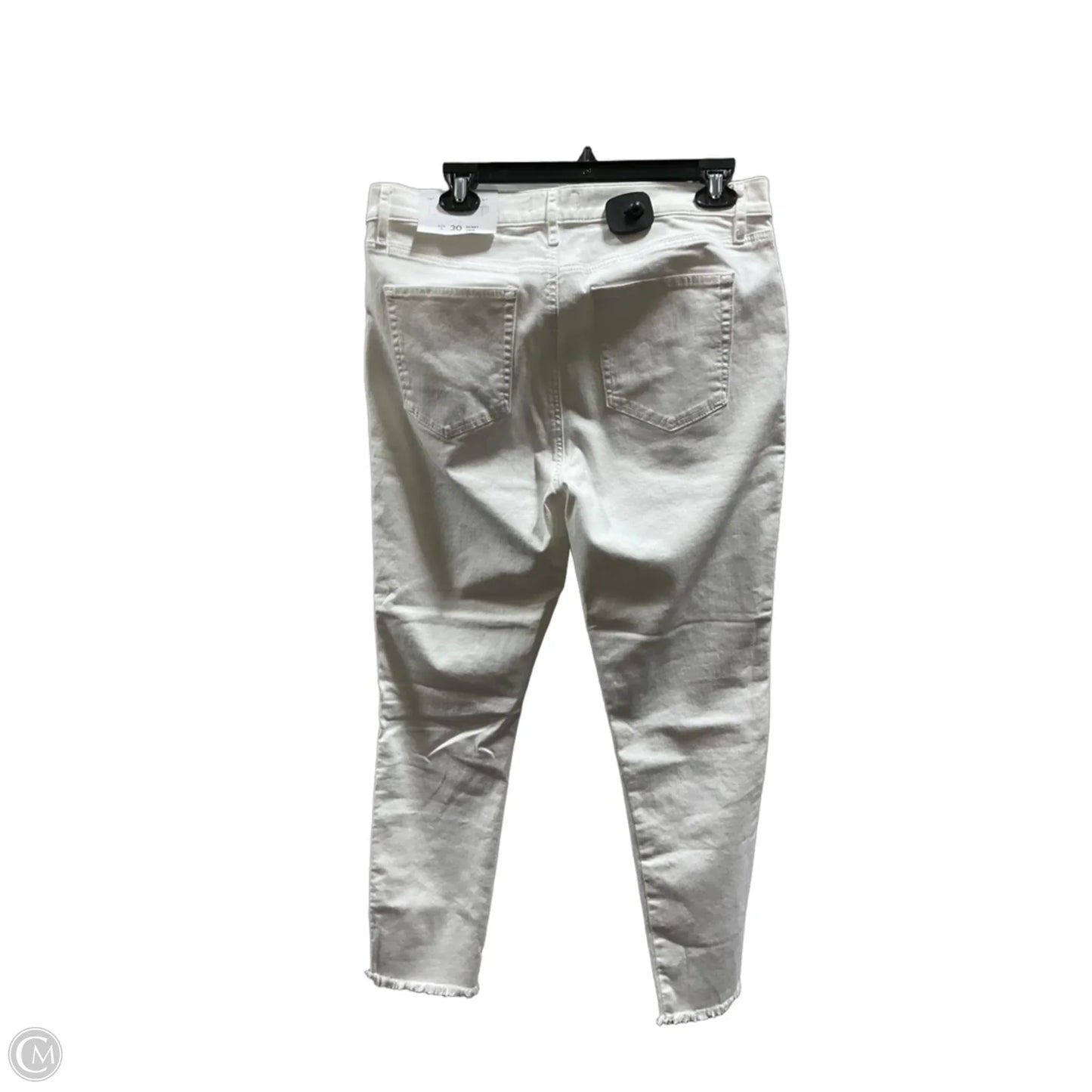 Jeans Cropped By Loft In Cream, Size: 10