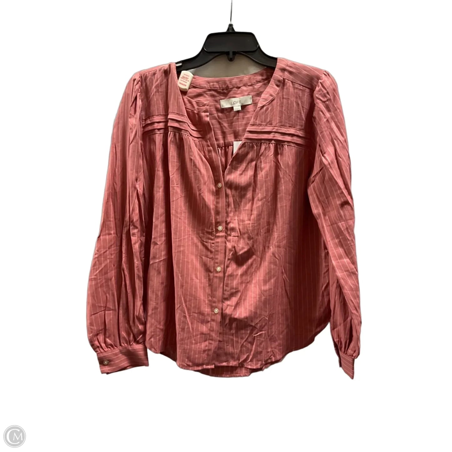 Top Long Sleeve By Loft In Pink, Size: M