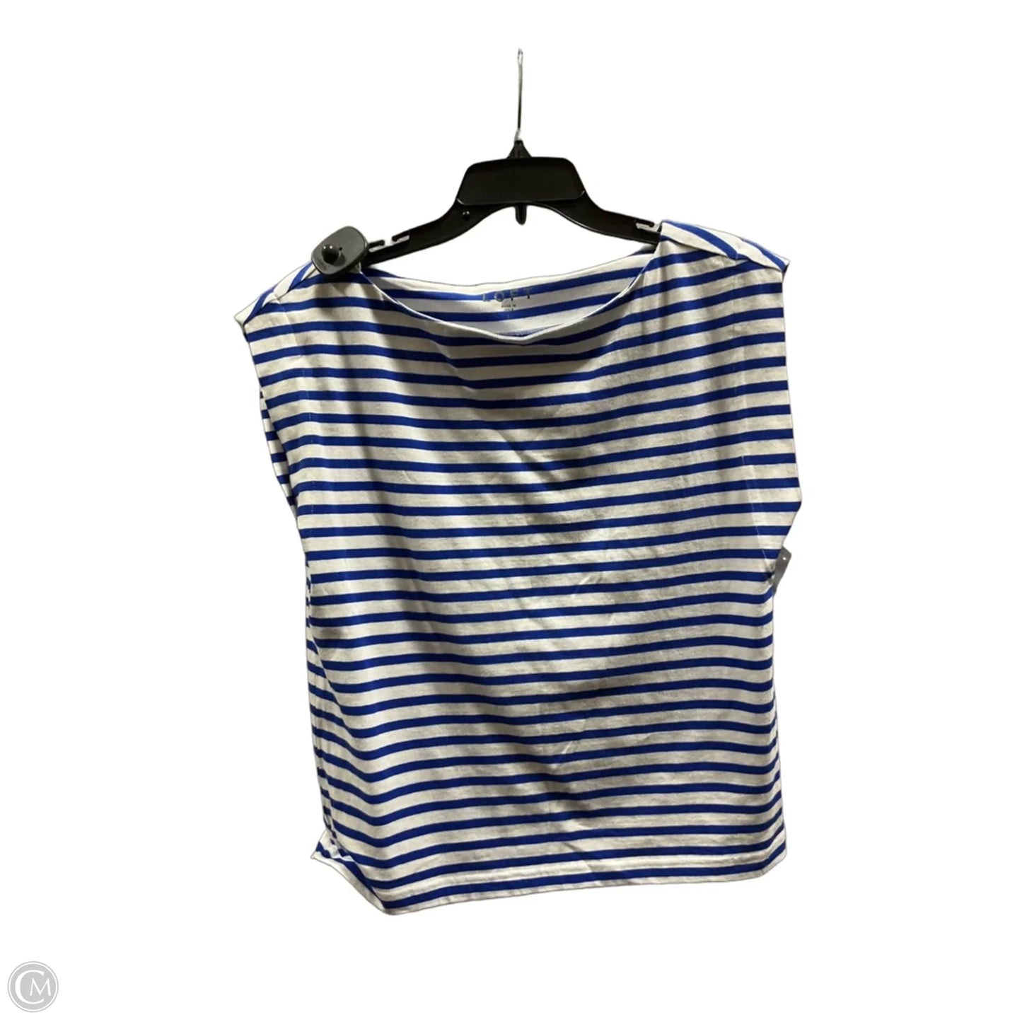 Top Sleeveless By Loft In Striped Pattern, Size: L