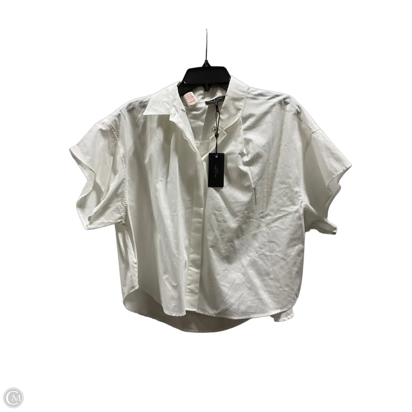 Blouse Short Sleeve By Rag And Bone In White, Size: M