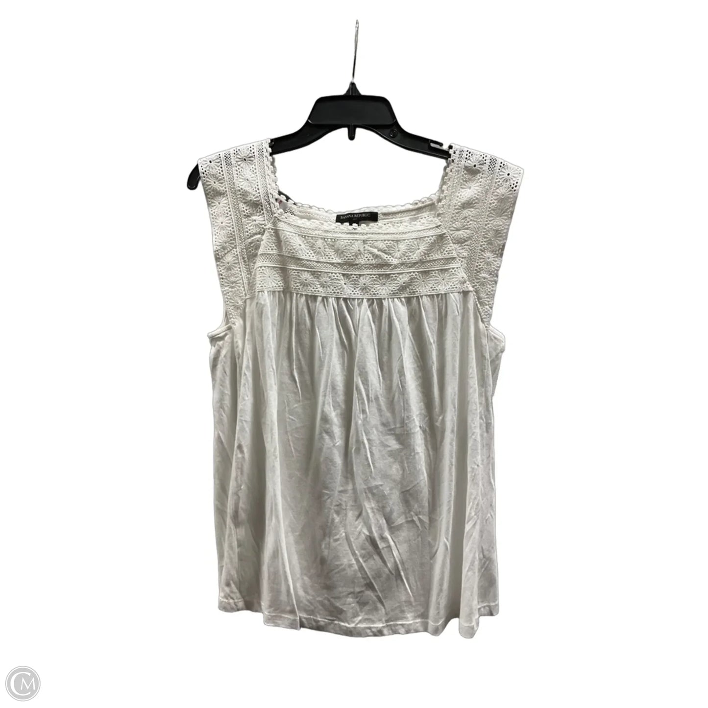 Top Sleeveless By Banana Republic In Cream, Size: M
